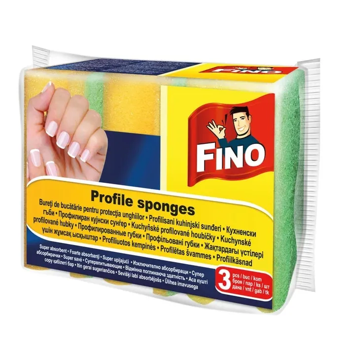 Bureti bucatarie Fino 9213, cu protectie unghii, 3 buc / set
