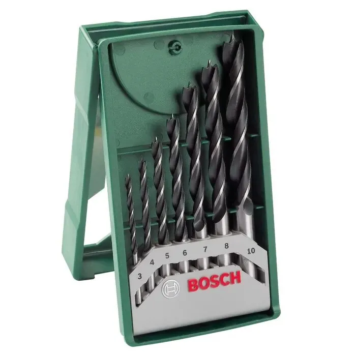 Burghie pentru lemn, Bosch X-Line, 3 - 10 mm, set 7 bucati