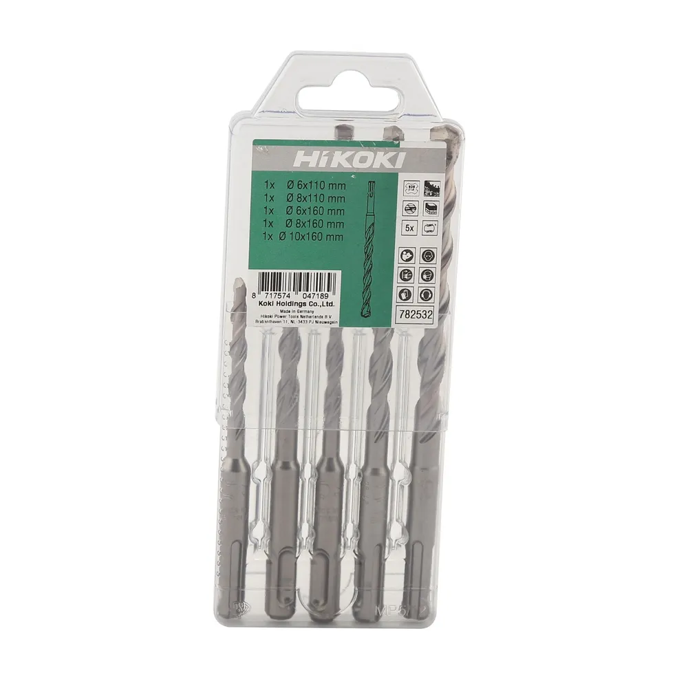 Burghiu beton, SDS Plus, Hikoki 782532, 6 - 10 mm, set 5 bucati