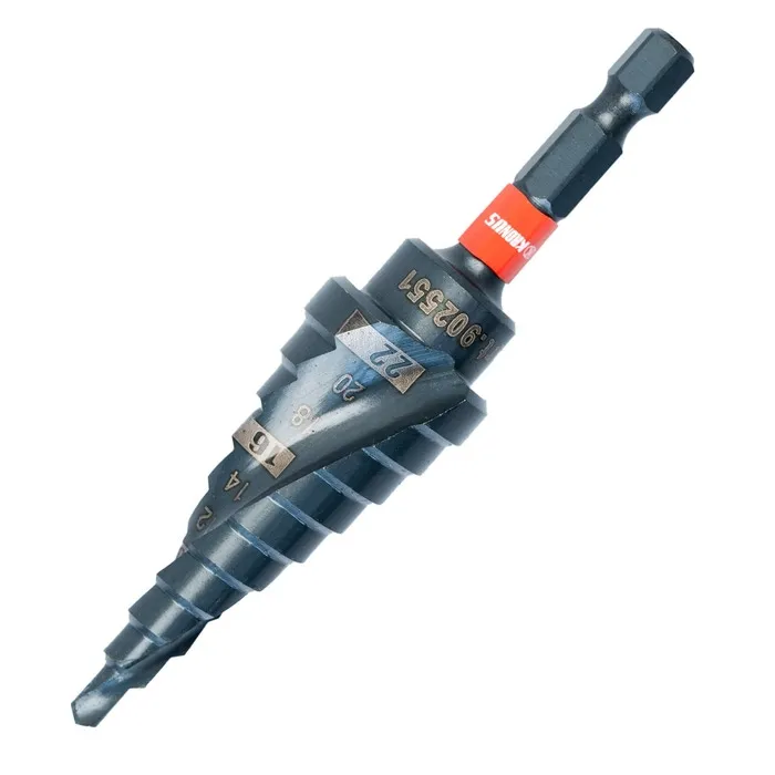 Burghiu pentru metal, in 10 trepte, de impact, Kronus 902551, 4 - 22 mm