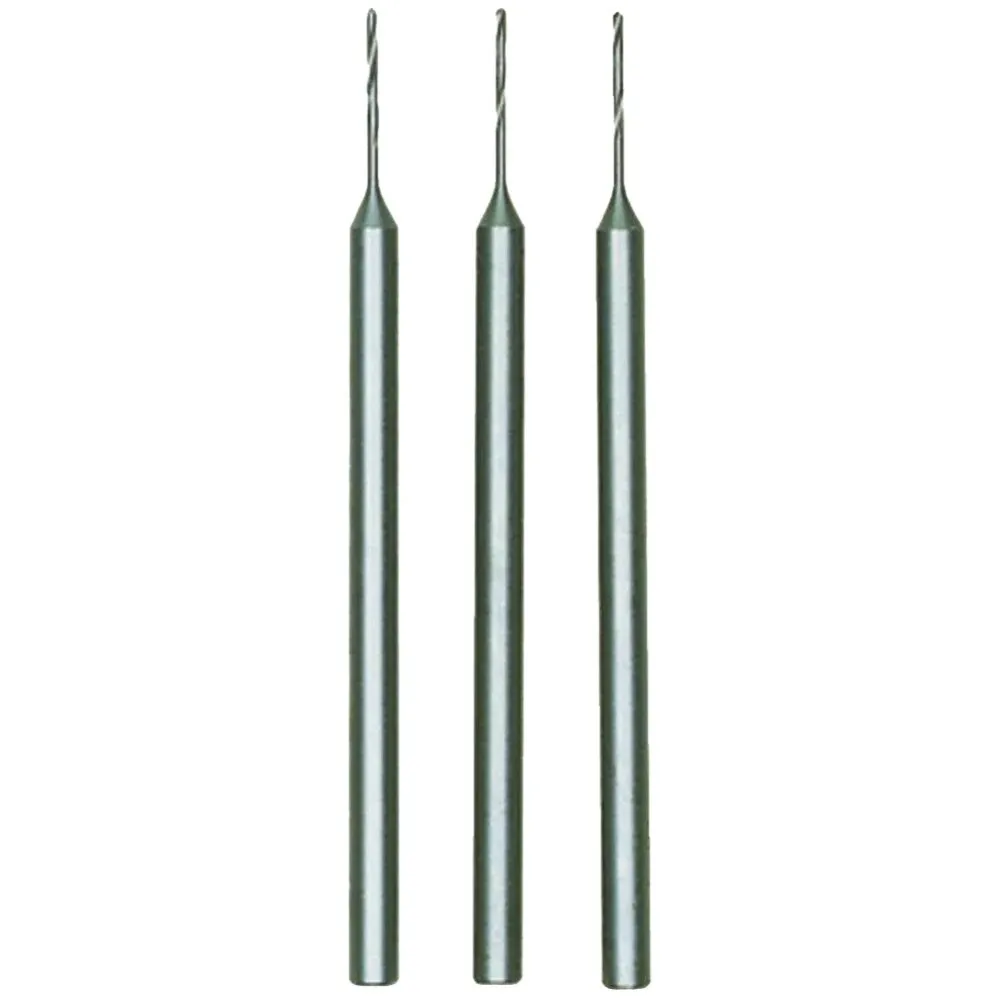 Burghiu Proxxon 0.8 mm, set 3 bucati, otel tungsten-vanadiu, pentru metal, lemn si plastic
