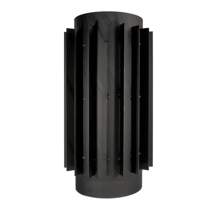 Burlan recuperator caldura, cu lamele radiante, otel, D 120 mm, L 500 mm