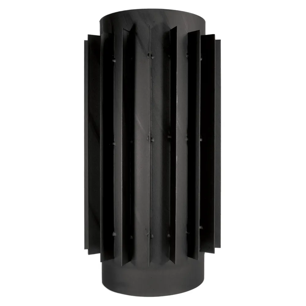 Burlan recuperator caldura, cu lamele radiante, otel, D 150 mm, L 500 mm