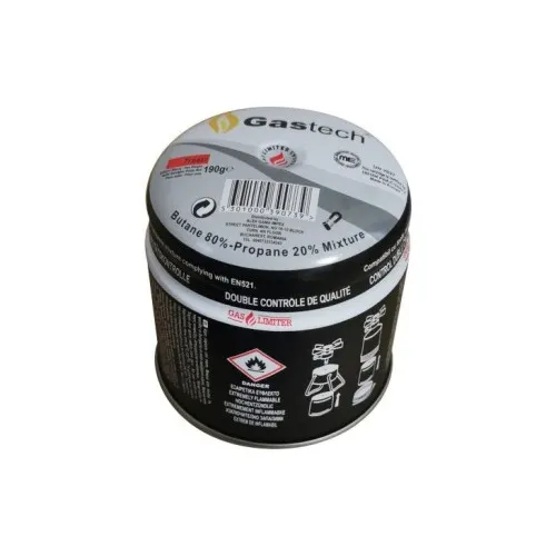 Butelie gaz auto universal Gastech 190g pentru arzator camping