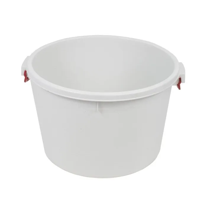 Butoi plastic, fara capac, alb, 75 litri, 58 x 38 cm
