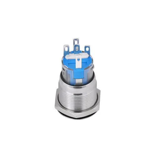 Buton cu Led din aluminiu 12V , 19mm — imaginea 3