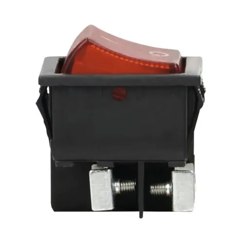 Buton intrerupator cu LED, On/Off, 230 V, rosu/negru