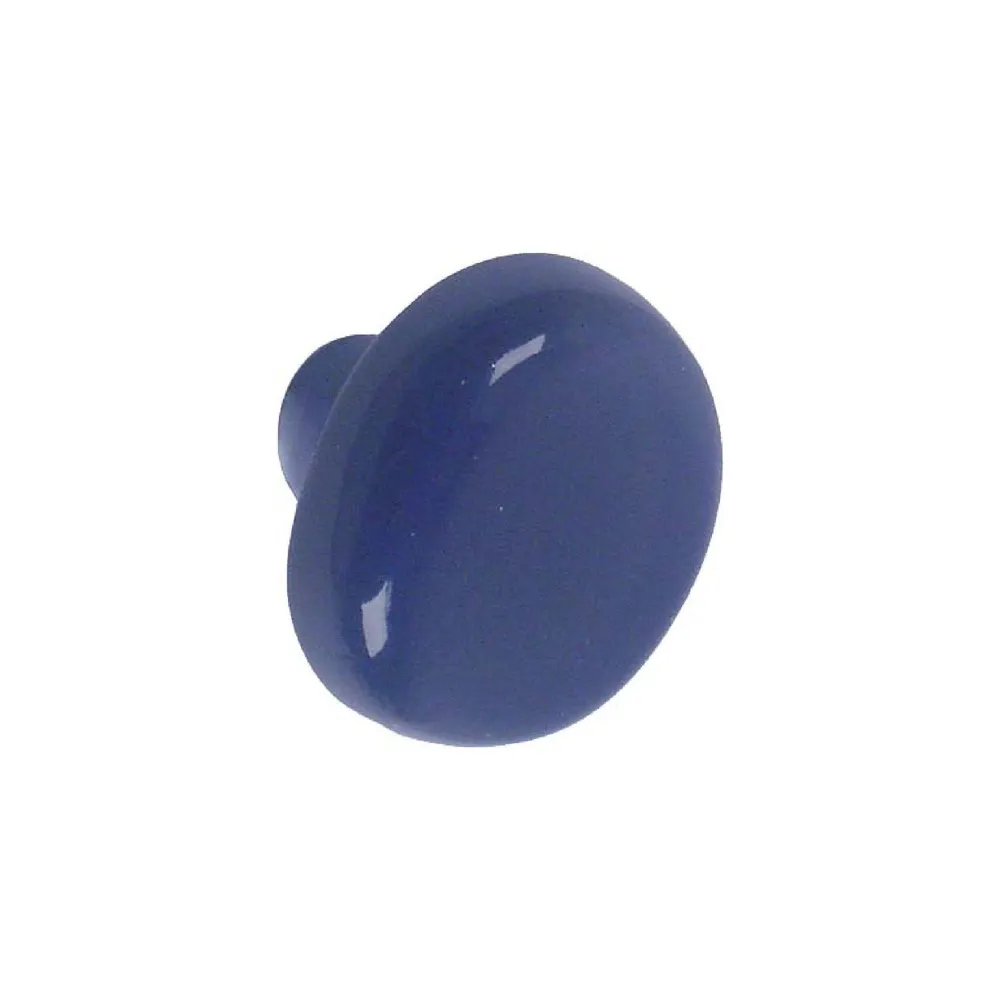 Buton mobila, Ø 35 mm, plastic, albastru