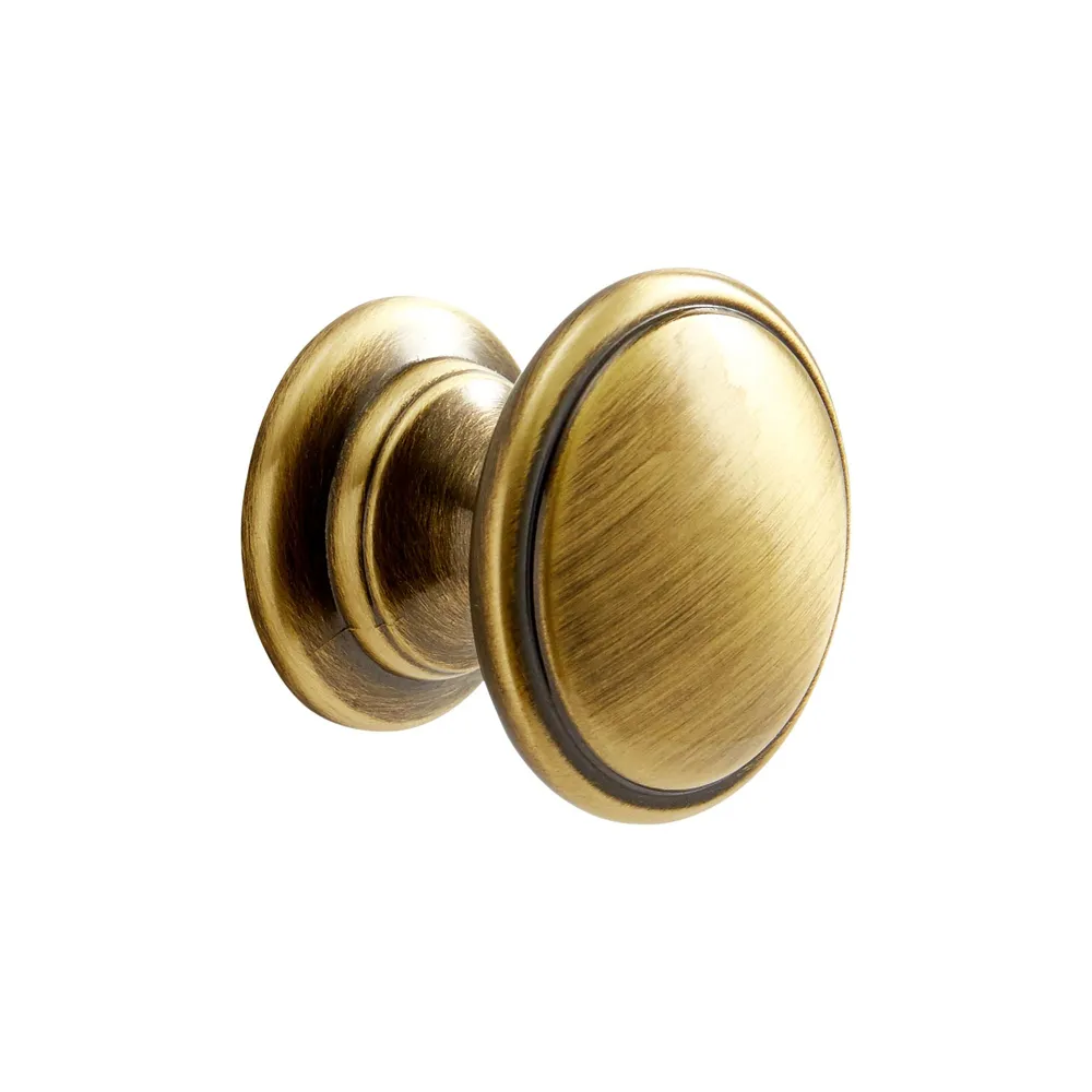 Buton mobila Inspire Kessyadia, Ø 30.5 mm, zamac, maro, finisaj alama (set 2 buc)