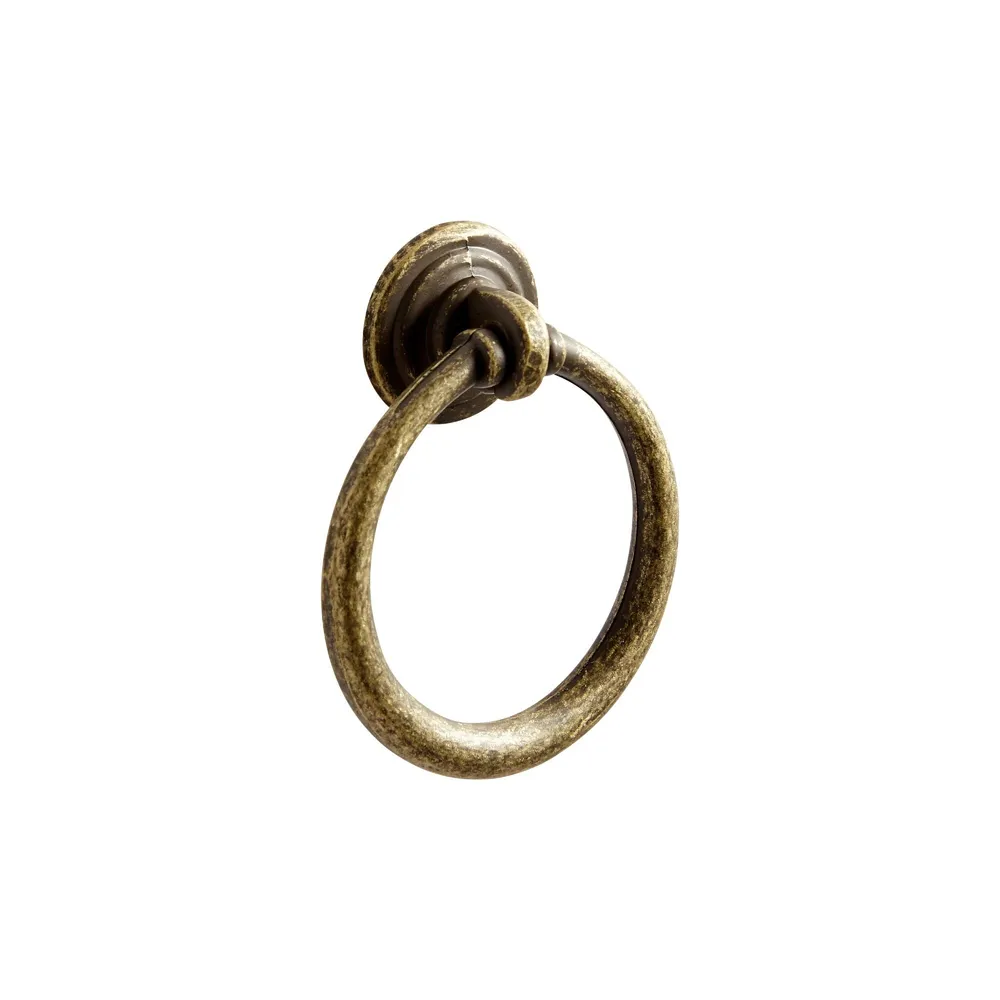 Buton mobila Inspire Ring, Ø 41.6 mm, zamac, maro, finisaj alama (set 2 buc)