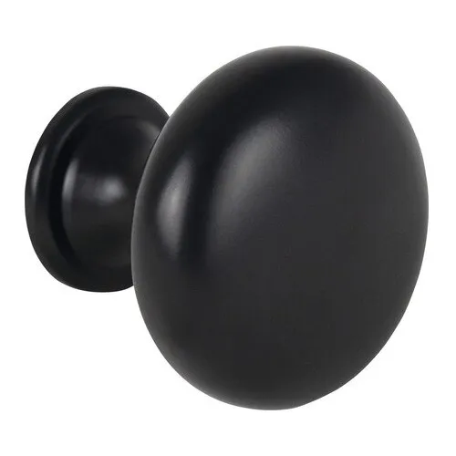 Buton pentru mobila Ø29mm, metal zamac negru