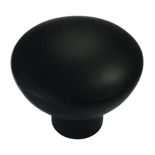 Buton pentru mobila Ø33mm, metal zamac negru