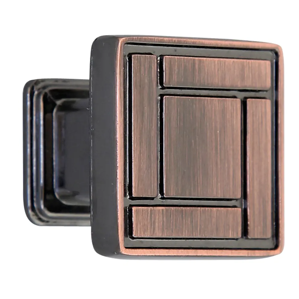 Buton pentru mobila, metalic, cupru antic, M 486.16.28, 28 x 28 x 25 mm