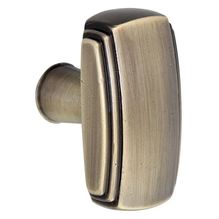 Buton pentru mobila, metalic, grafiat, M 486.17.39, 40 x 31 mm