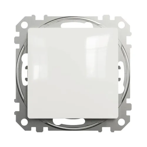 Buton simplu Schneider Sedna Design, alb