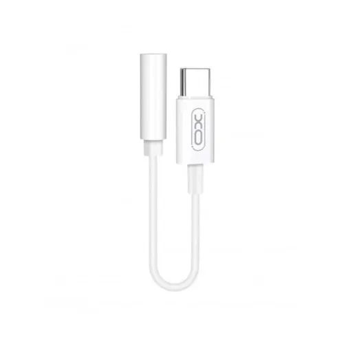 Cablu adaptor XO Type-C tata la Jack 3.5 mm mama alb