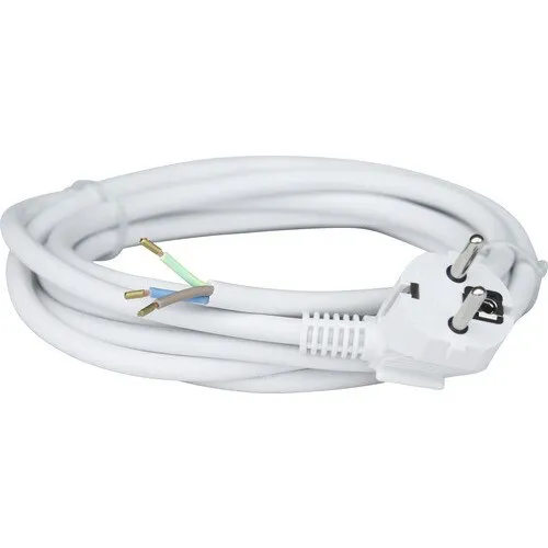 Cablu alimentare 3x1, 5mm, 3m, alb