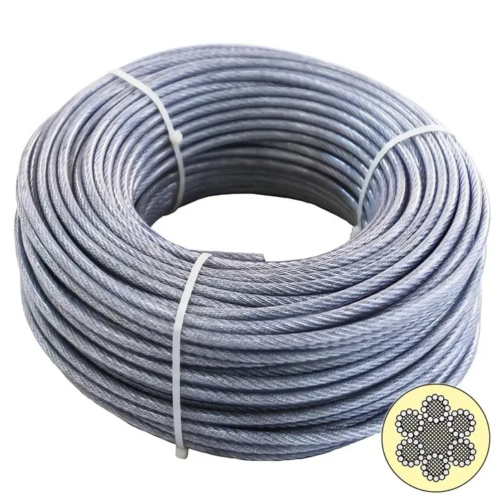 Cablu ancorare Cablero, otel zincat plastifiat, 100m x 2-3.5mm, greutate maxima 32kg