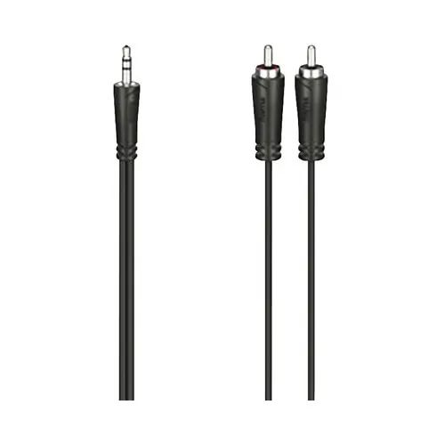 Cablu audio Jack 3, 5mm - 2xRCA, 1, 5m, negru