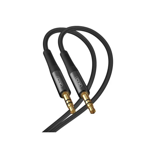 Cablu audio XO Jack 3.5 mm la Jack 3.5 mm negru 1 m