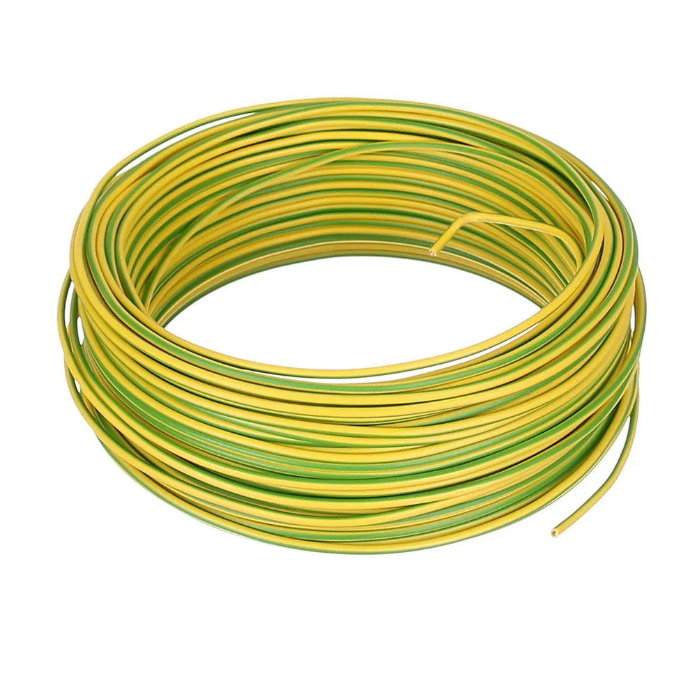 Cablu electric FY, H07V-U, 1.5 mm², 50 m, verde/galben