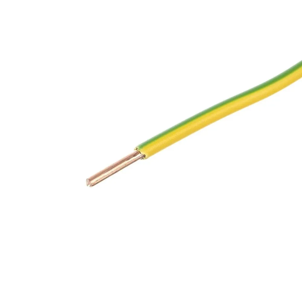 Cablu electric H07V-U, 1.5mm, verde/galben, interior