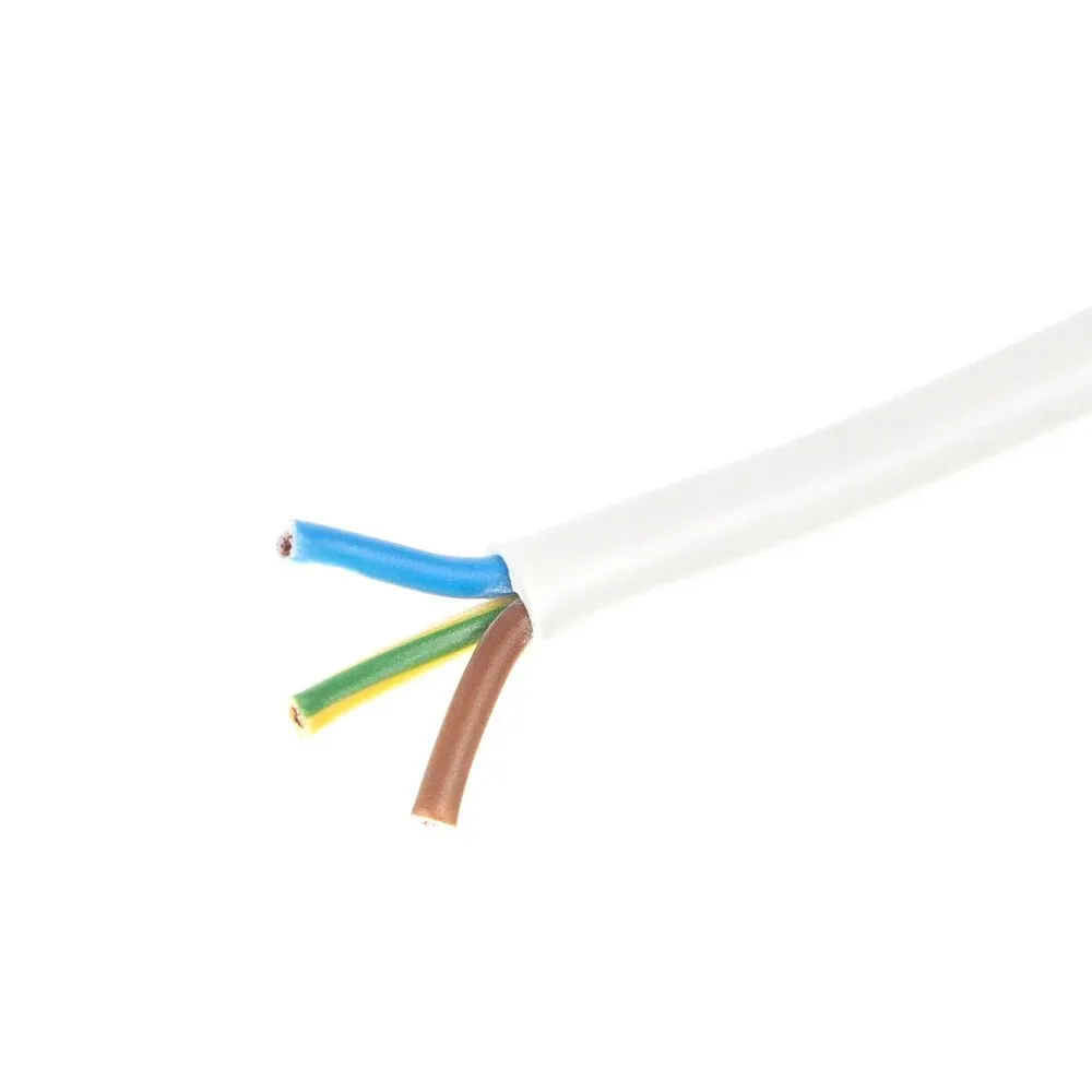 Cablu electric MYYM, H05VV-F, 3 x 2.5 mm², 25 m, alb