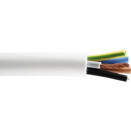 Cablu electric MYYM H05VV-F 5x4 mm alb, inel 25m