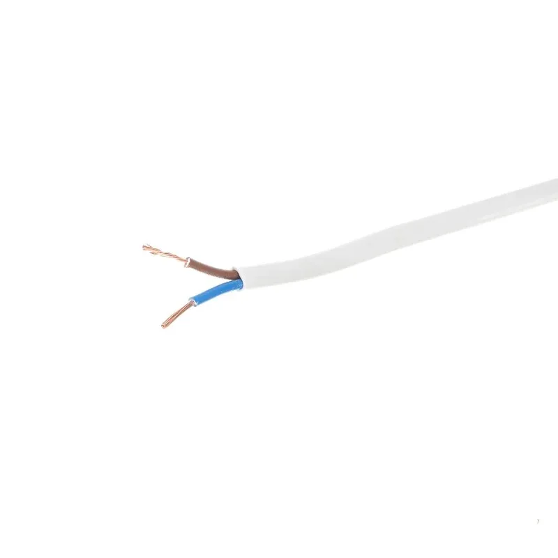 Cablu electric MYYUP, H03VVH2-F, 2 x 0.50 mm², 50 m, alb