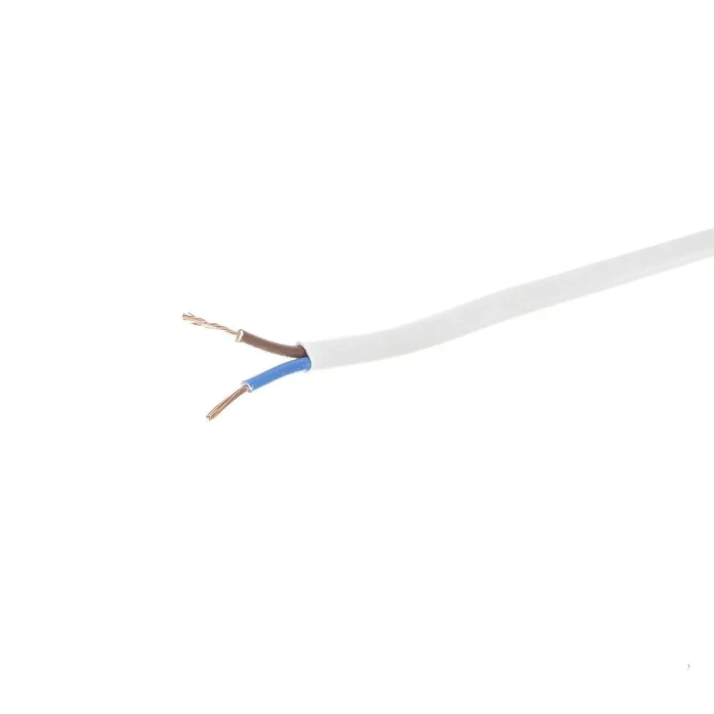 Cablu electric MYYUP, H03VVH2-F, 2 x 0.75 mm², 10 m, alb