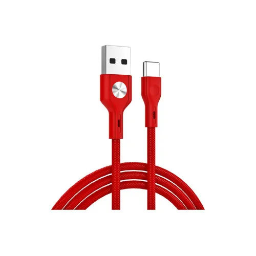 Cablu incarcare 3A Fast Charge transfer date USB-A la Lightning 1 m rosu