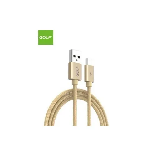 Cablu incarcare 5A Fast Charge transfer date USB-A la USB-C 1 m auriu Golf