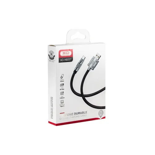 Cablu incarcare 6A si transfer date USB-A la USB-C 1.2 m negru XO — imaginea 2