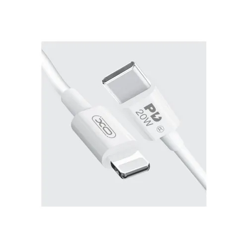 Cablu incarcare PD 20W Quick Charge transfer date Type-C la Lightning 1 m compatibil iPhone alb — imaginea 3