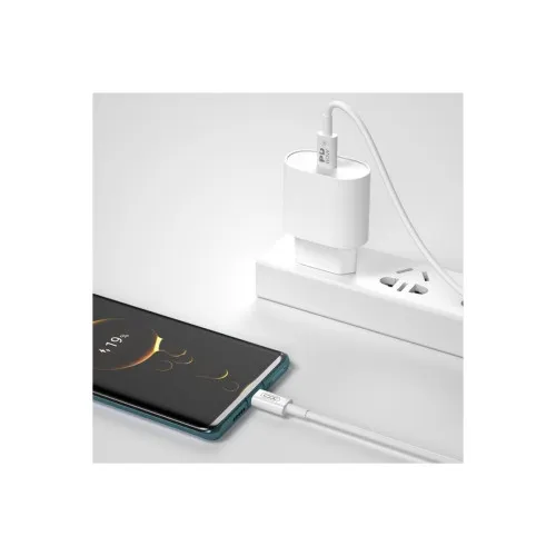 Cablu incarcare PD 20W Quick Charge transfer date Type-C la Lightning 1 m compatibil iPhone alb — imaginea 4