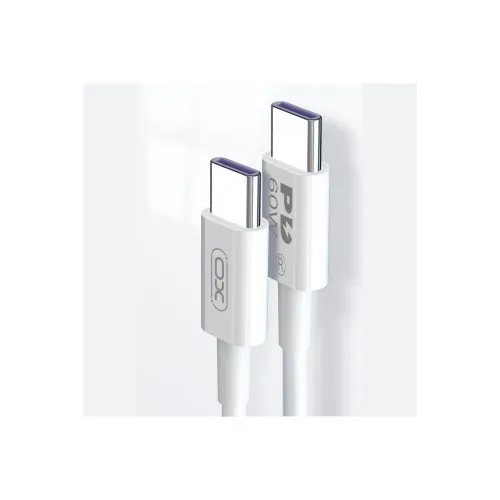 Cablu incarcare PD 60W Quick Charge transfer date Type-C la Type-C 2 m alb — imaginea 2