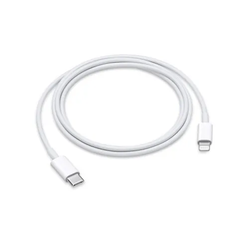 Cablu incarcare si transfer date Type C la Lightning compatibil iPhone alb 1 m