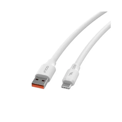 Cablu incarcare USB-A la USB-C 120W 6A 1 m alb — imaginea 2