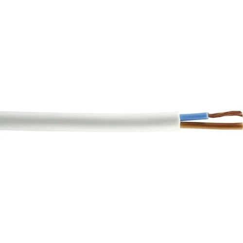 Cablu MYYM (H03VV-F) 2x0, 75 mm² alb, inel 50m