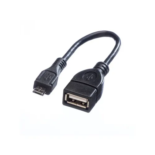Cablu OTG USB-A mama la Mini USB tata 20 cm MIV negru
