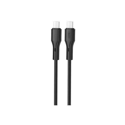 Cablu pentru incarcare 60W Quick Charge si transfer date Type-C la Type-C 1m negru