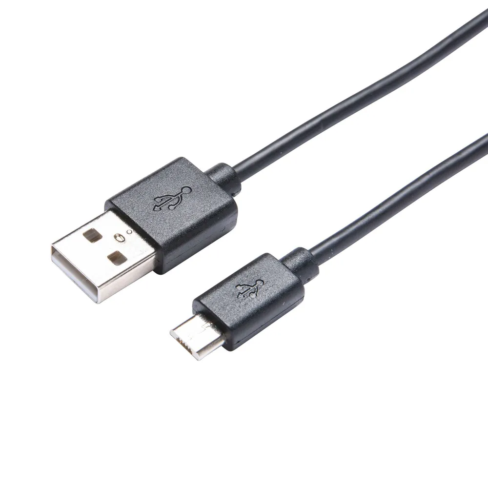 Cablu USB Lexman, micro USB - USB tip A, cauciuc, 2 m, negru