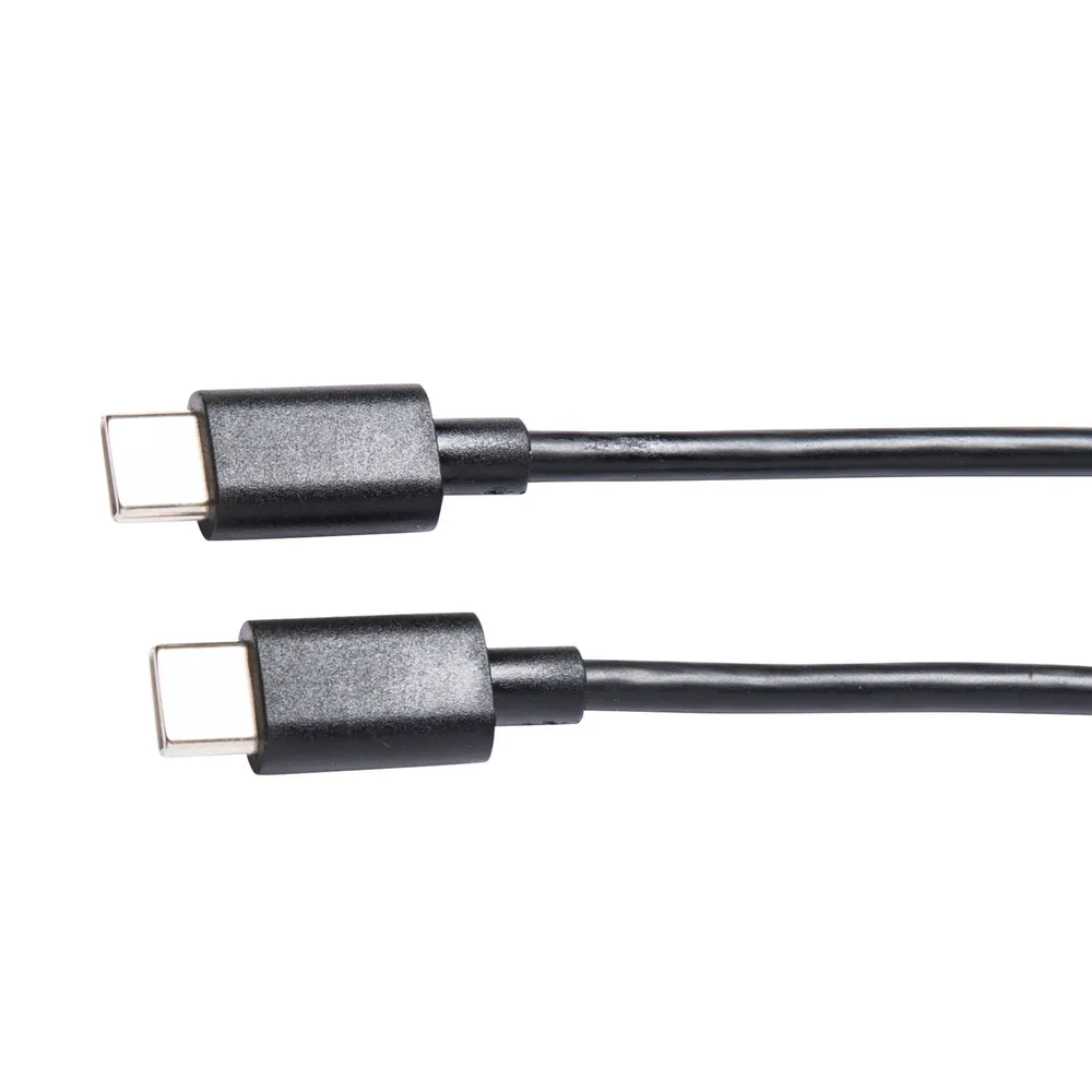 Cablu USB Lexman, USB tip C - USB tip C, cauciuc/cupru, 1 m, negru