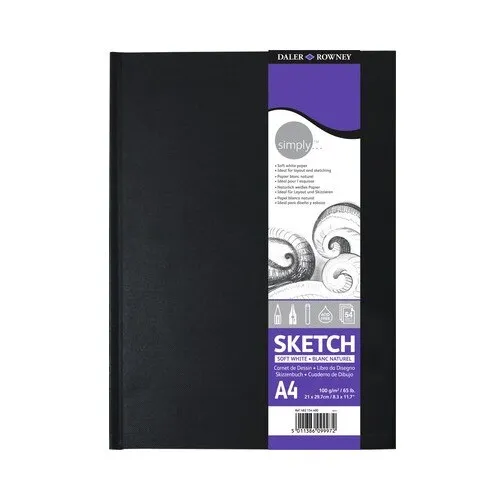 Caiet pentru schite Simply A4, 54 pagini