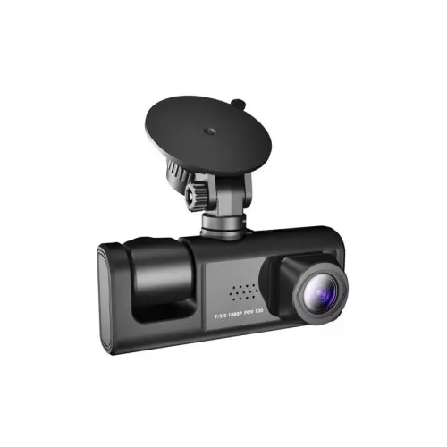 Camera auto tripla DVR Full HD 1080P 170° Night Vision G-Sensor fata interior spate MIV — imaginea 2