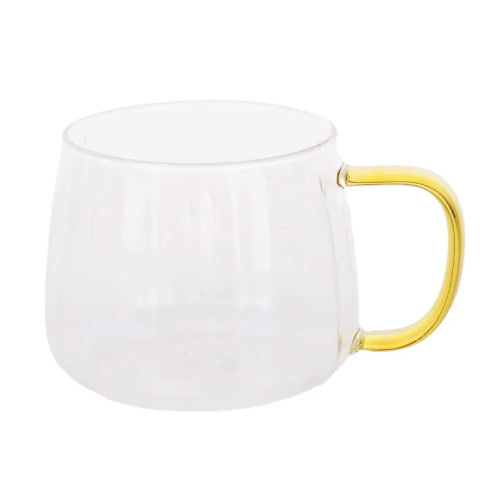 Cana 3M28-143, sticla, transparent + auriu, 420 ml