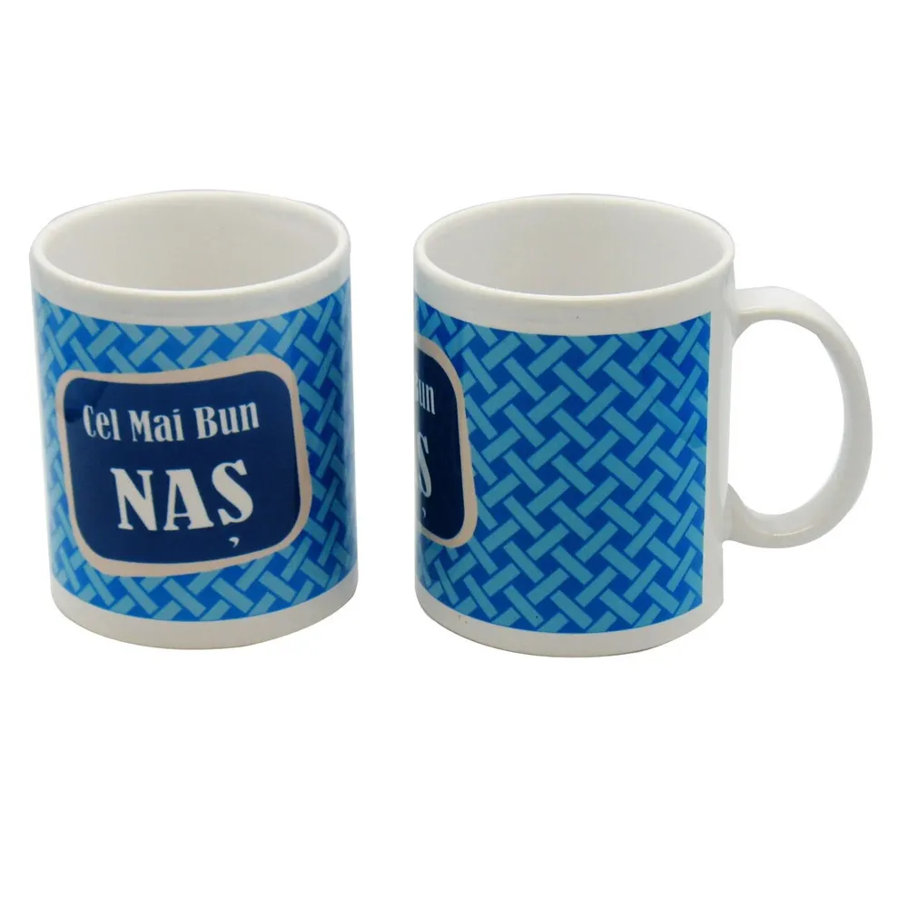 Cana cu mesaj Cel mai bun nas, ceramica, multicolor, 250 ml