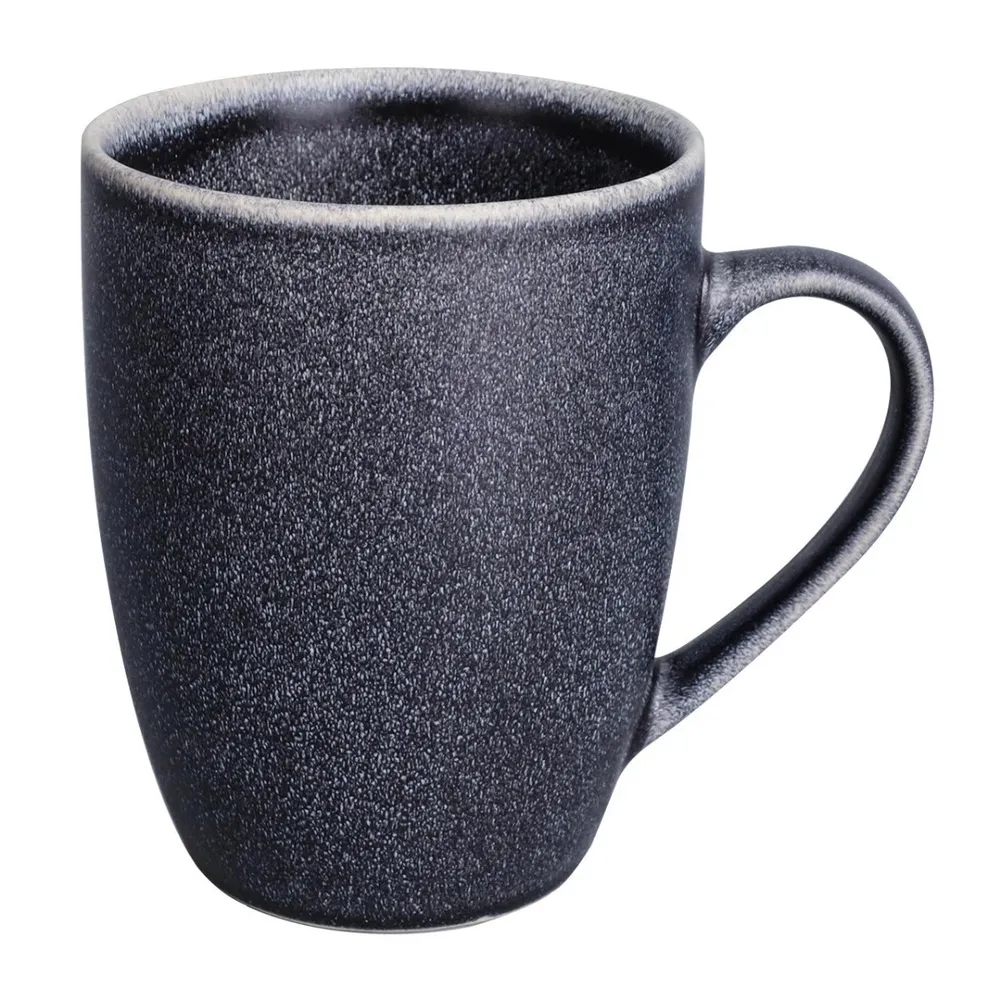 Cana D4112B, portelan, gri inchis, 360 ml