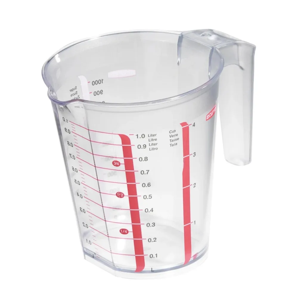 Cana gradata pentru masurare Curver, plastic, transparent, 1 litru