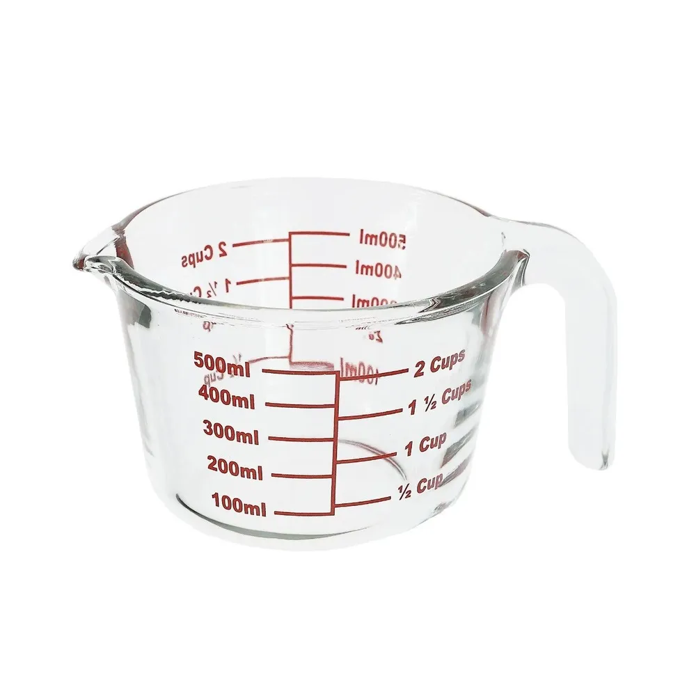 Cana gradata termorezistenta, Mom Studio Casa, sticla borosilicata, 0.5 l